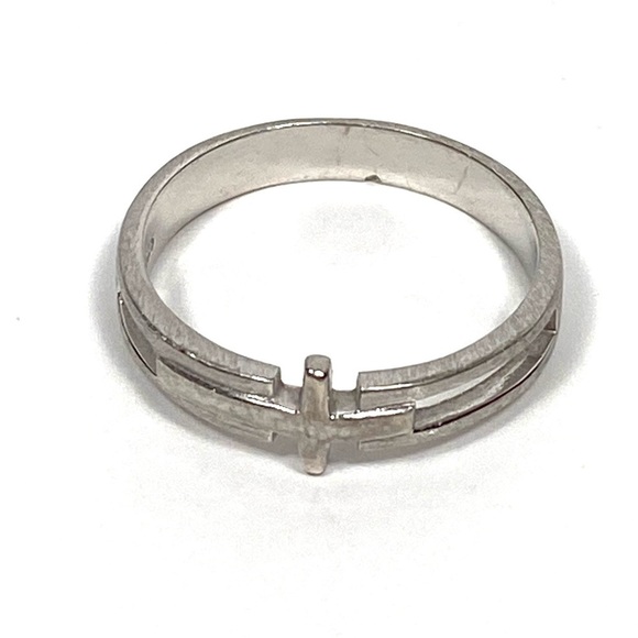 925 Ring Women’s Men’s Unisex Cross Religious Band 8.75 Sterling Silver - Picture 7 of 10